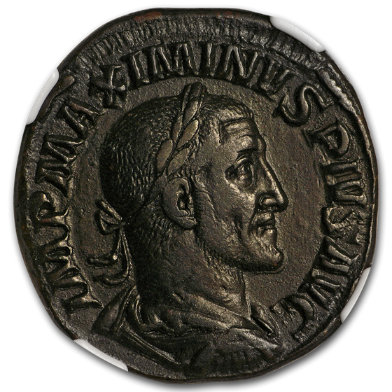 Roman Empire AE Sestertius Maximinius (235-238 AD) XF NGC Roman Empire AE Sestertius Maximinius (235-238 AD) XF NGC